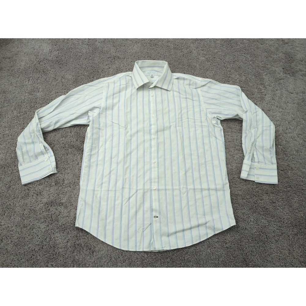 Vintage Banana Republic‎ Button Up Shirt Mens 17-17.5 Striped Made in Hong Kong